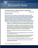 Cumulative Trauma in California WC (Research Note, published 12/16)