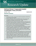California Workers' Compensation Inpatient Hospitalization Trends, 2010-2018 (Research Update, published 09/19)
